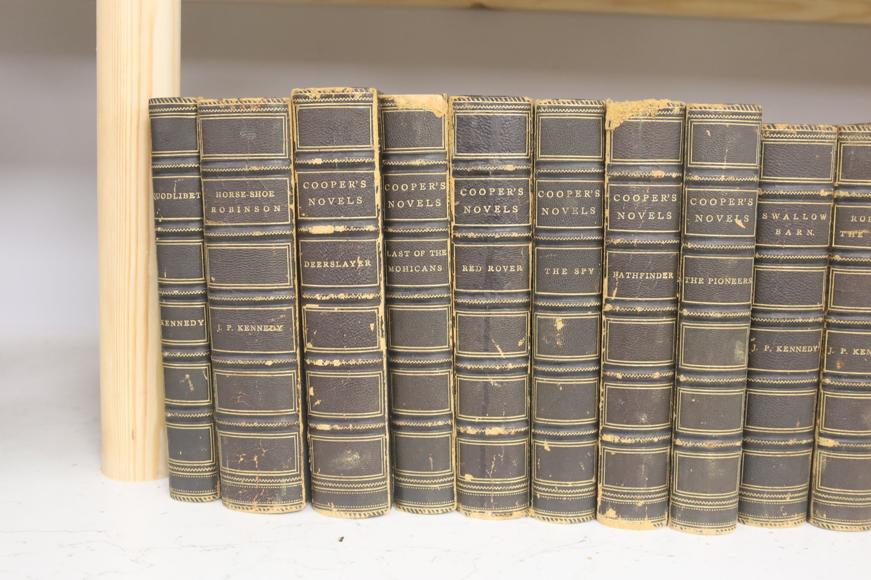 Burke - The Works - 12 vols, together with Cooper's Novels and other similarly bound vols (as bindings)